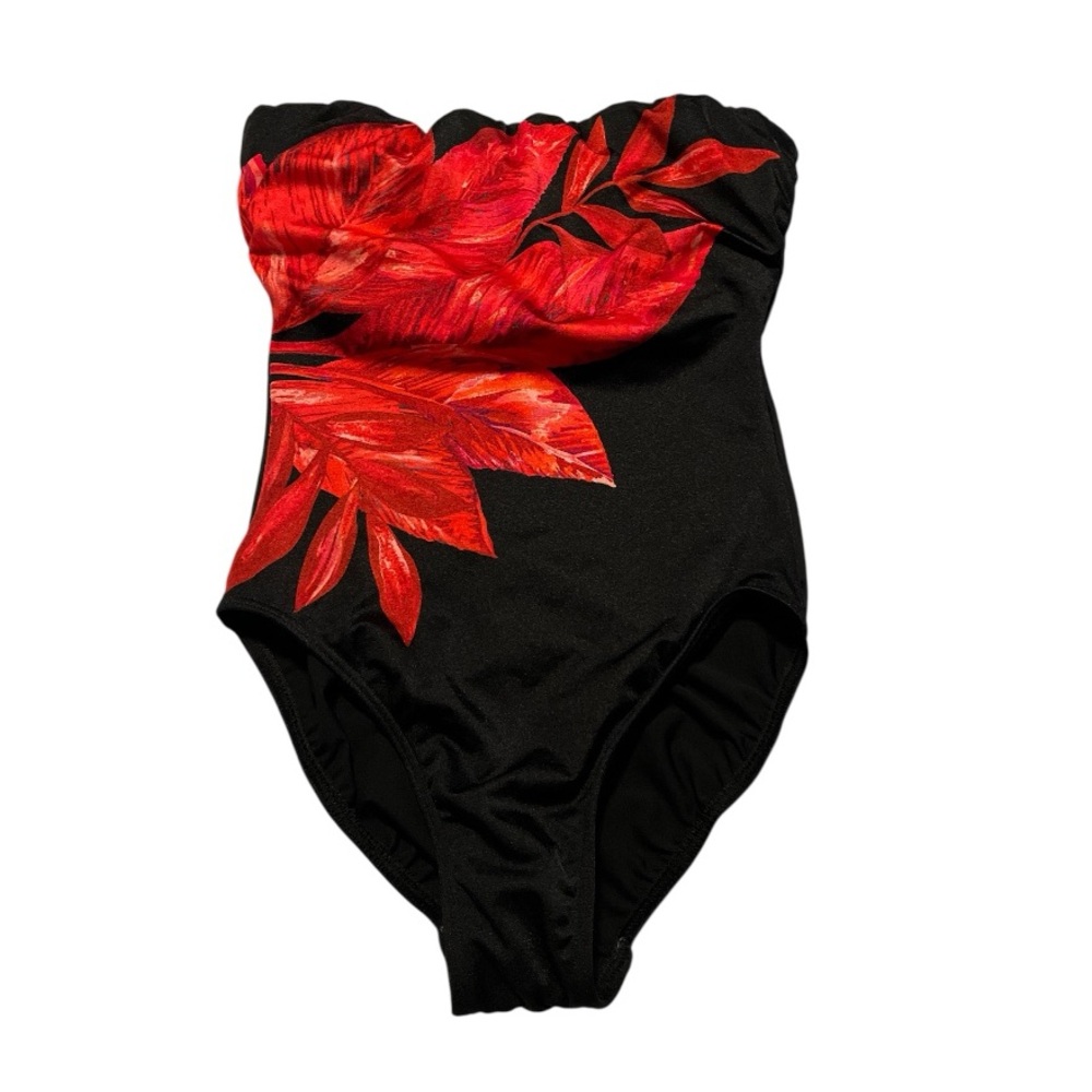 Miraclesuit Bandeau Strapless One Piece Swimsuit